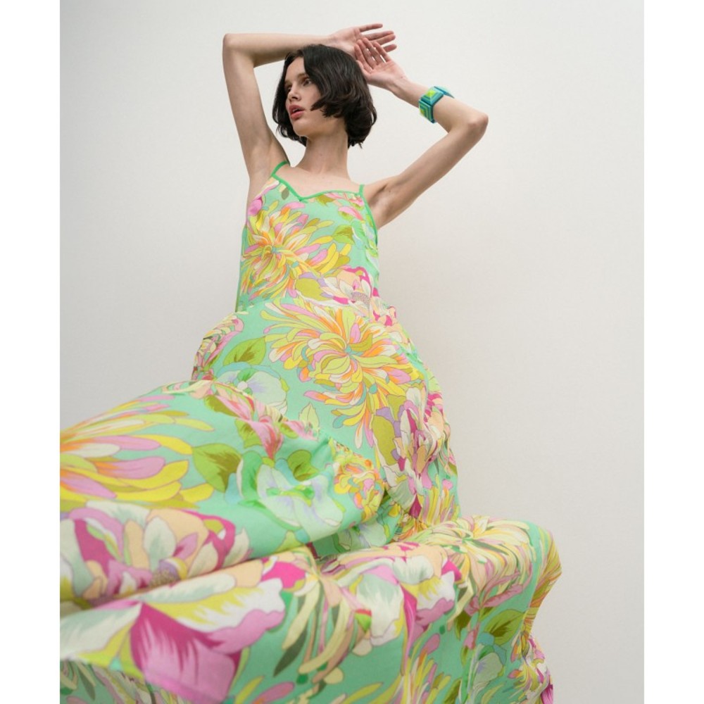 ΦΟΡΕΜΑ ΜΑΞΙ FLORAL ΜΕ ΒΟΛΑΝ