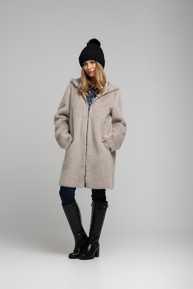 ΠΑΛΤΟ -ΓΟΥΝΑ ΔΥΟ ΟΨΕΩΝ ΣΕ ΓΚΡΙ